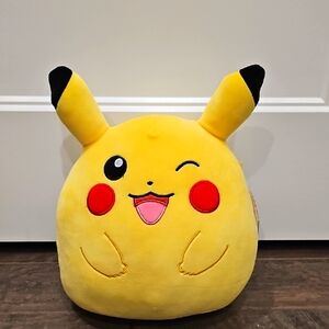 New Yellow Winking Pikachu Plush  Squishmallows 10"